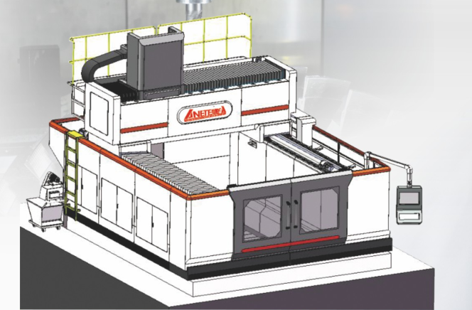 Five- axis axisbox bridge type high speed gantry milling machine